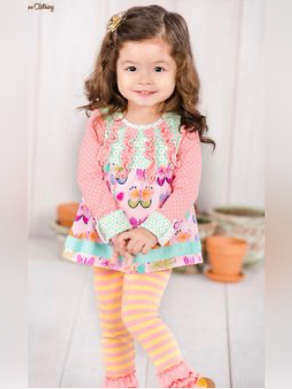 MATILDA JANE Playtime in the Sun Tunic with Think Good Thoughts Headband- 6-12M